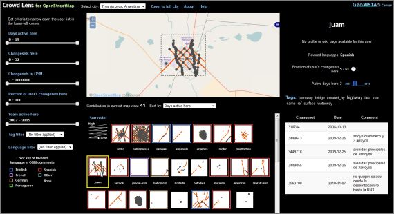 Overview of Crowd Lens user interface