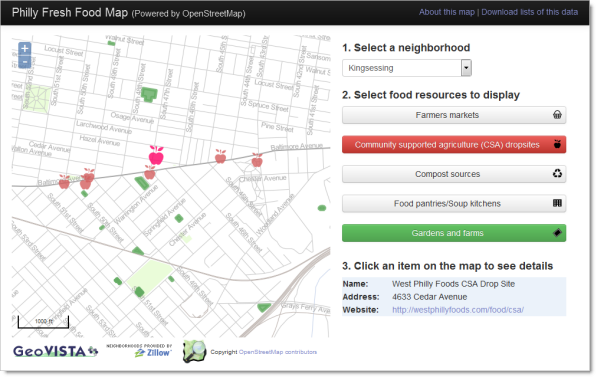 Philly Fresh Food Map